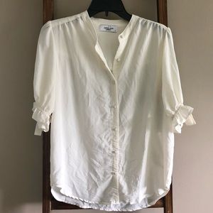 CJLA Elle Button Down Blouse, Ivory